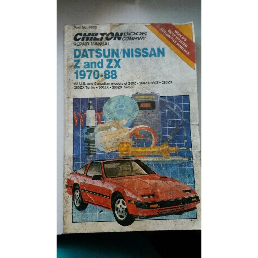Book 1970- 1988  Chilton's Datsun Datsun Nissan Z and ZX Repair Manual  #6932